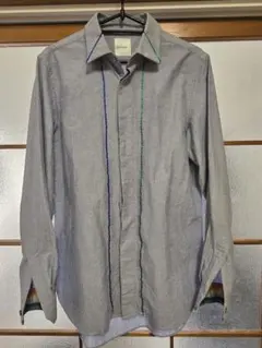 Paul Smith オックスフォードシャツ 比翼 虹色袖 金ボタンのサムネイル