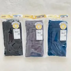 イオン トップバリュ ベビー レギンス スパッツ 9分丈 80cm 3点セットのサムネイル