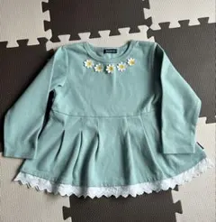 moujonjon ミントグリーン 水色 長袖カットソー 110