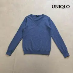 89ユニクロカシミヤVネックセーターカシミヤ100%七分袖251-408717Ｓ