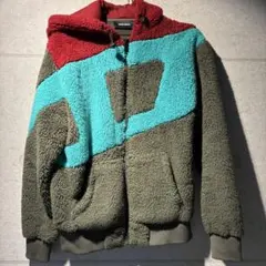 ディーゼル DIESEL ボア フリースジャケット パーカー XS マルチカラー