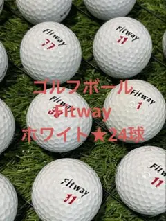 "A-品" ゴルフボール　Fitway☆ホワイト　24球