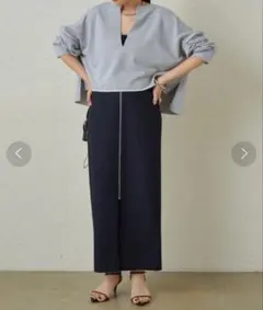 ラウンジドレス ZIPタイトスカート