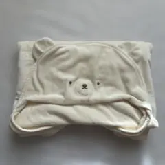 アカチャンホンポ　クマの顔フード付きおくるみ50-70cm