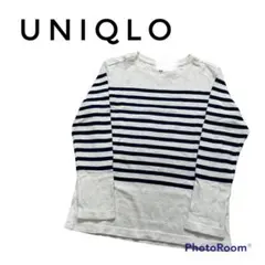 綿100%♡ 着用数回 UNIQLO ユニクロ ボーダー 長袖 Tシャツ 120