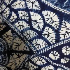 本藍染 手しぼり 大判タペストリー 90cm 伝統工芸 藍染布 箱付き