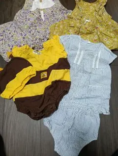 ロンパース　サロペットセット　セットアップ　80サイズ　女の子　まとめ売り