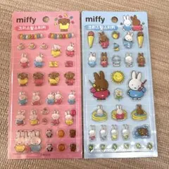 韓国　ミッフィー シール　ブルー　ピンク