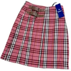 タグ付き　美品　バーバリーブルーレーベル　スカート　ノバチェック　ベルト　Y2K