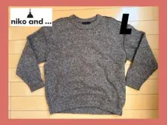 niko and ... ブラウンニットセーター Lサイズ