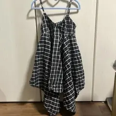 algy キッズ チェック柄 キャミソールワンピース