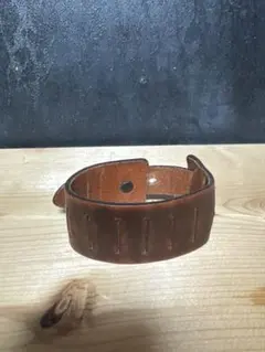 Vintage DIESELレザー　ブレスレット　バングル