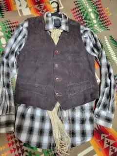 JPN vintage♦Partina TOKYO FUR♦羊革ベスト♦L