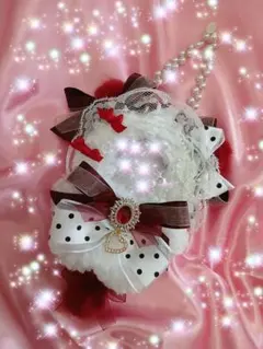 ぬい服 ぬい服 着ぐるみ ちびぐるみ マスコット パールリボン水玉猫耳