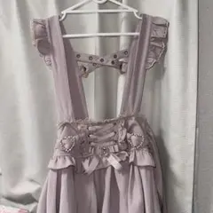 LIZLISA サスペンダー付きスカート ピンクのサムネイル