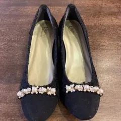 ESPERANZA パールビジュー ツイードパンプス 24.5cmのサムネイル