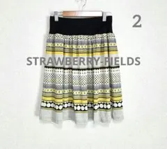 STRAWBERRY-FIELDS　総柄　ひざ丈スカート　フレア　日本製のサムネイル