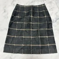 美品✨CIVIDINI コットンシルクタイトスカート 格子 38 イタリア製のサムネイル