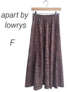 apart by lowrys 　小花柄　フレアスカート　茶　黒