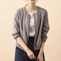 【極美品】 J.PRESS T/Rリバーシブル ノーカラージャケット XL