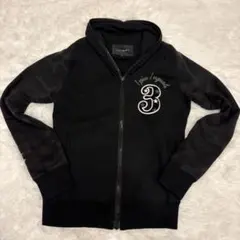 1piu1uguale3 スエットジップジャケット　Ⅳ ブラック　迷彩