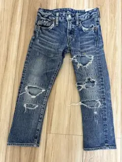 フィス　ダメージデニムパンツ　120