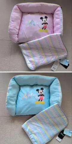 新品　DISNEY　ベッド　ブランケット　クール　ミッキー　ミニー　セット