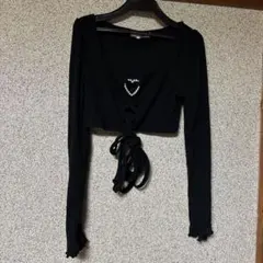 Ank Rouge ブラック クロップドトップのサムネイル