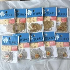 TOHO 国産ビーズ　特小　糸通しビーズ　ゴールド　金　シルバー