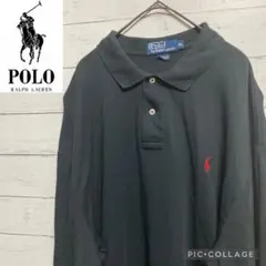 POLO　RALPH LAUREN　90s　 ポニー刺繍 ブラック　ポロシャツ