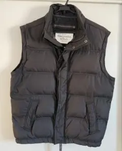 Abercrombie & Fitch ブラック ダウンベスト XL