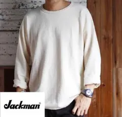 【Jackman】ジャックマン ラッチアンダークルー 長袖カットソー 生成り