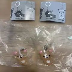 リラックマ　クリアマスコットチャーム　めじるしアクセサリー