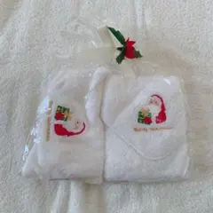 Hotman《未使用》タオルハンカチ&巾着セット　クリスマス