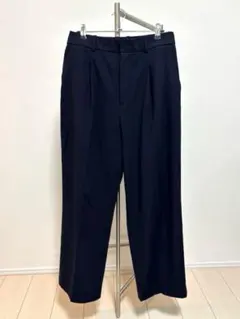 ユニクロ タックワイドパンツ ネイビーＬ