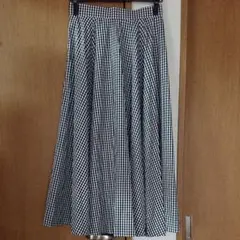 UNITED ARROWS ギンガムチェック フレアロングスカート 新品