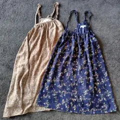 【美品】a.v.v フラワープリント キャミソールワンピース 2枚セット