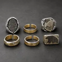 ゴールド シルバーリング　silver ring メンズ　アクセ　アメカジ古着
