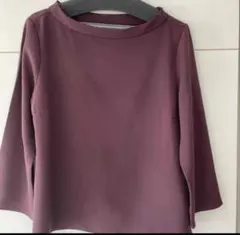 UNIQLO ドレープブラウス 茶　Mサイズ