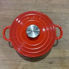 Le Creuset 両手鍋 18cm 赤 - メルカリ