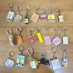 N815 20個 キーホルダー 当時物 ロゴ プラスチック レトロ ブロカント