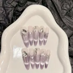グラデーションパープル ネイルチップ 10本セット