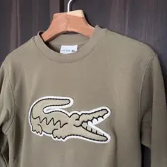 LACOSTE ラコステ ビッグロゴ スウェット トレーナー カーキのサムネイル