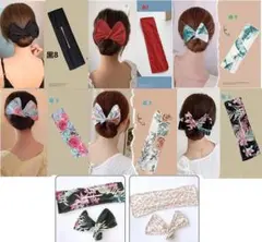 お団子　髪留め　ヘアバンド　ヘアアクセサリー　ヘアクリップ　1本 仕様：花2