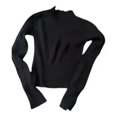 GRLブラックタートルネックセーター L