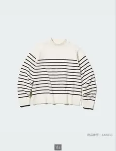 UNIQLO ウォッシャブルモックネックボーダーセーター ニット　L