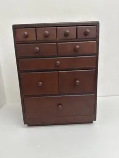 重厚　木製ミラー付ネクタイ収納ボックス　ダークブラウン 美品　幅57cm 重厚 木製ミラー付ネクタイ収納ボックス ダークブラウン 美品 幅57cm