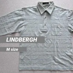 K0553 リンドバーグ LINDBERGH Mサイズ　日本製　長袖　ポロシャツ