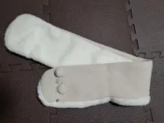 プティマイン　アイボリー　マフラー　クマデザイン マフラー ベージュ