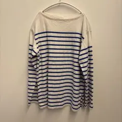 ユニクロ長袖ブルーボーダーカットソーS